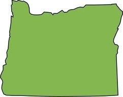 Oregon State Map Outline