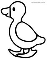 Duck Color Page Animal Coloring Pages Plate Sheet