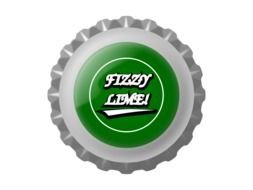 Water Bottle Cap, top view, drawing