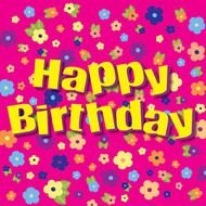 Clip art of the happy birthday sign