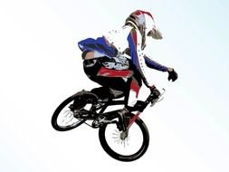 jump on a motorcycle as a picture