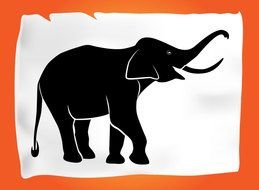 clipart of the elephant silhouette