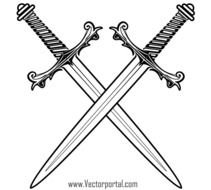 Crossed Swords Download Free Vector Art Vectors