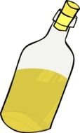 clipart of the yellow liquid in a bottle