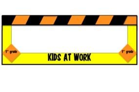 Kids Construction Signs drawing