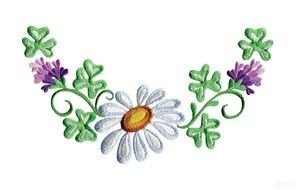 Daisy Floral Border drawing