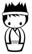 cartoon Japanese boy