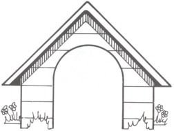 Clip art of wooden dog house