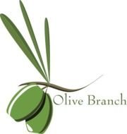 olives on a green branch as a graphic image