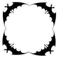 Christmas Cookie Border Clip Art Vintage Halloween Bat Frame clipart