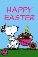 Snoopy Easter Flag drawing