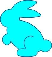 Sea Green Bunny At Clkercom Vector Online