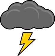 Cloud With Lightning Bolt At Clkercom Vector