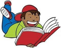 boy reading drawing