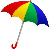 Colorful Rain Umbrella Free clipart N2