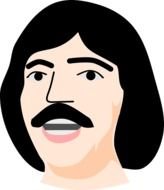 mexican with mustache as graphic image