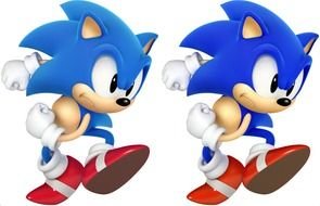two sonics in graphic representation
