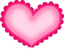 painted pink wavy heart