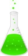 Clipart of the cartoon chemistry flask