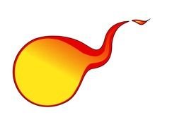 Clip art of Flame Ball
