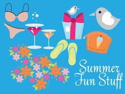 Summer fun stuff drawing