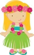 painted hawaiian girl