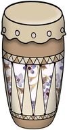 Beautiful cartoon drum clipart