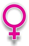 Clip art of the pink woman symbol