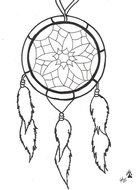 Clipart of Dream Catcher Tattoo design