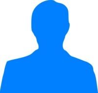 Blue Man Silhouette drawing
