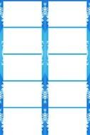 blue frame with many squares on a white background