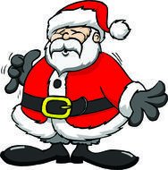 funny santa claus as picture for clipart