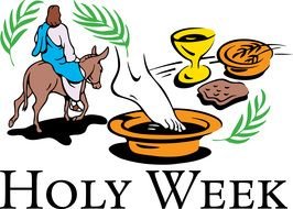 clipart of Holy Week text