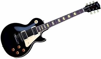 black and white rock guitar