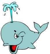 blue happy fish drawing