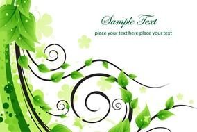 Flower Vector &amp;187 Blog Archive Green Floral Swirl