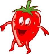 funny strawberries as a picture for clipart