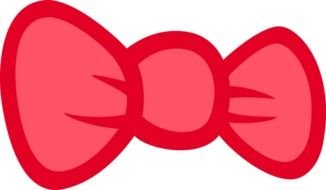 clipart of the red bow Tie in a dark