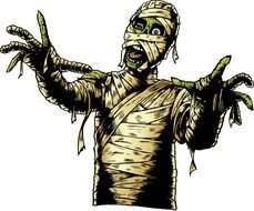 drawn cartoon mummy