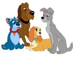 variety of cartoon dogs as a picture for clipart