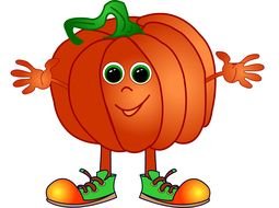 Smiling autumn pumpkin clipart