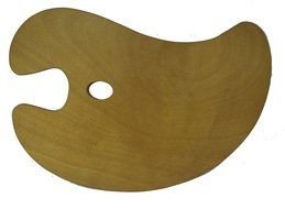 wooden paint palette