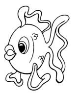 drawing for coloring in the form of a fish