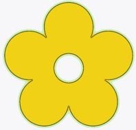 abstract yellow flower