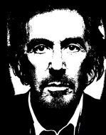 black and white portrait of a movie actor