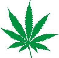 marijuana leaf drawing