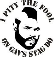 clipart of the mr t black and white