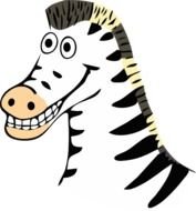 Cartoon Zebra At Clkercom Vector Online Royalty