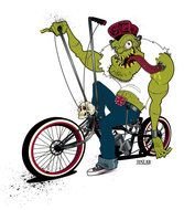 clipart of the zombie biker