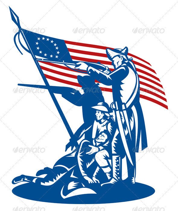 American Patriot Minuteman Revolution Militia People Characters
